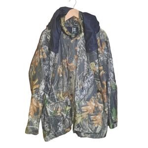 Wolf Mountain Hunting Wear Mens Hooded Camouflage Jacket Size Large